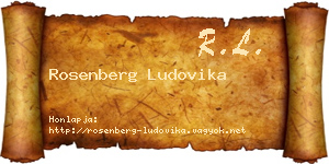 Rosenberg Ludovika névjegykártya